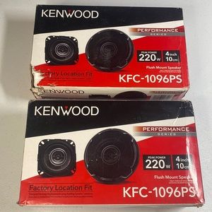 New Kenwood kfc-1096PS 4 inch 2-way car speakers (2)